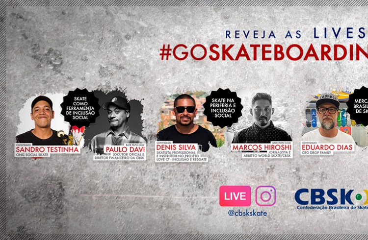 Reveja as lives promovidas pela CBSk na celebrao do Go Skateboarding Day