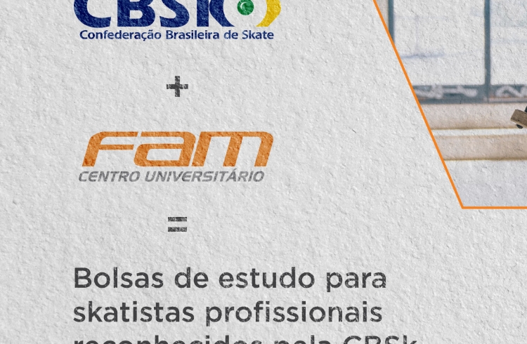 CBSk fecha parceria com FAM para bolsas de estudo a skatistas profissionais reconhecidos pela entidade
